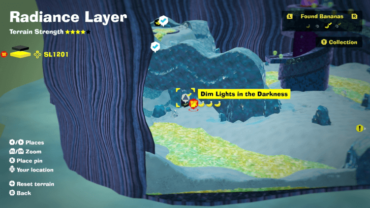 Glowing Fruit in the Darkness Banandium Gem Map Location