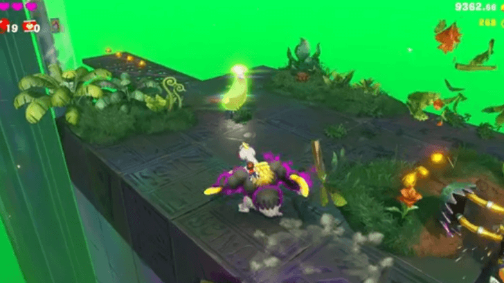 Flying through the Sky Banandium Gem Overworld Location