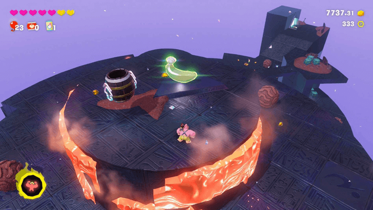 Climbing a Red-Hot Path Banandium Gem Overworld Location