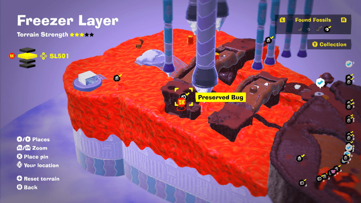 Preserved Bug 7 Fossil Map Location