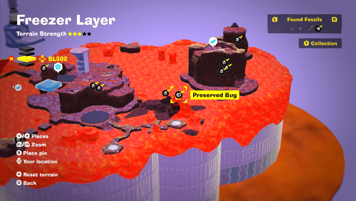 Preserved Bug 4 Fossil Map Location