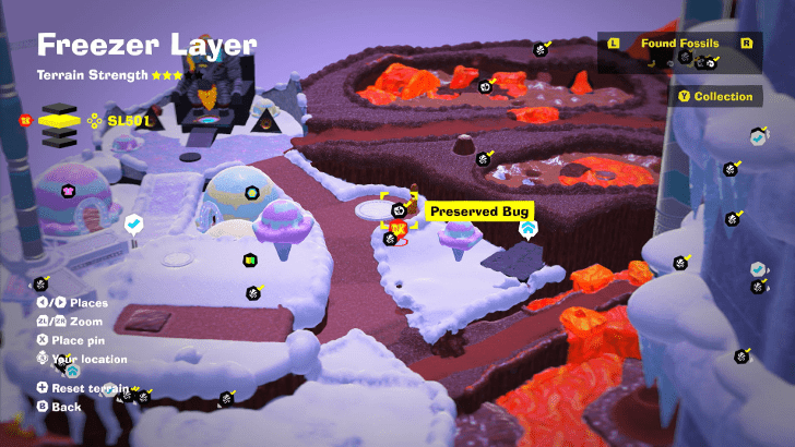 Preserved Bug 8 Fossil Map Location