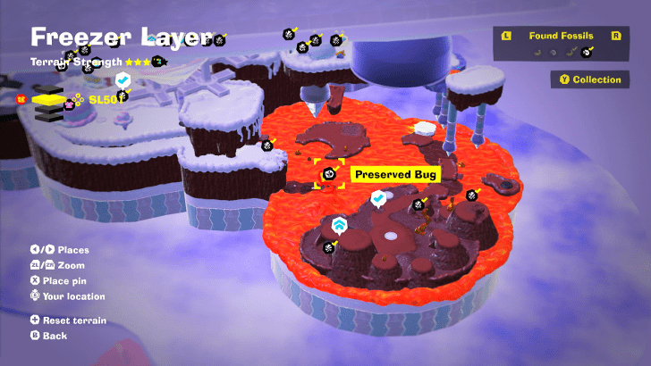 Preserved Bug 5 Fossil Map Location