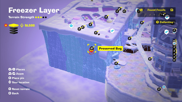 Preserved Bug 10 Fossil Map Location