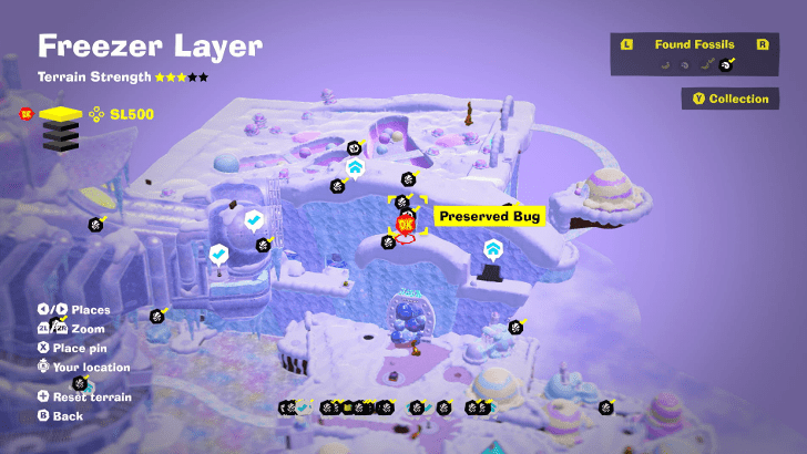 Preserved Bug 9 Fossil Map Location