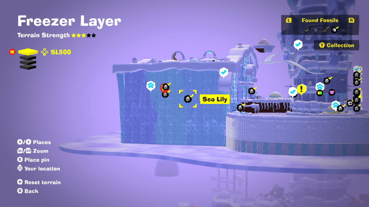 Sea Lily 37 Fossil Map Location