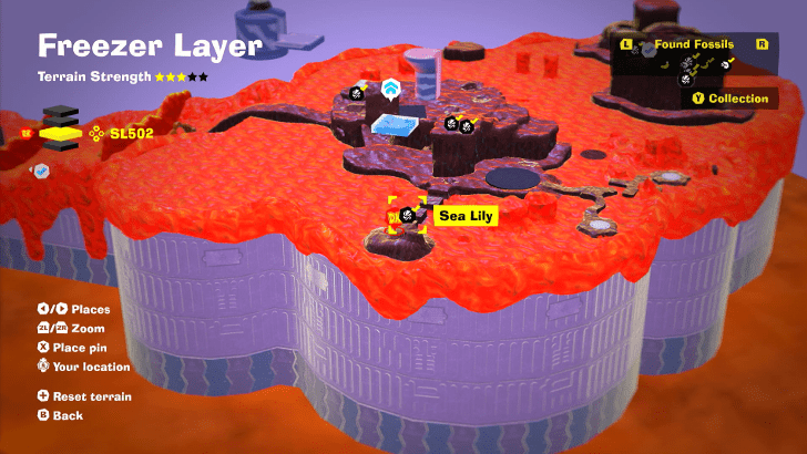 Sea Lily 45 Fossil Map Location