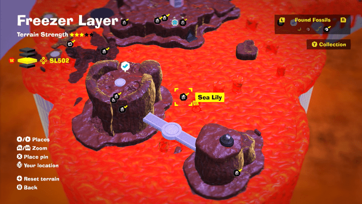 Sea Lily 48 Fossil Map Location