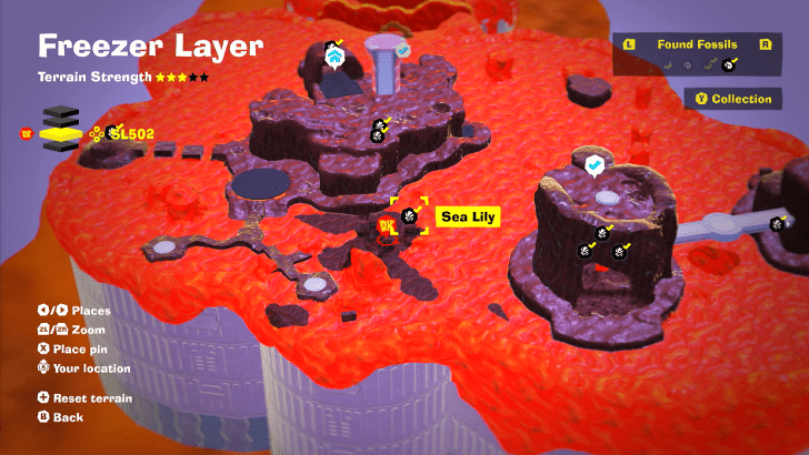 Sea Lily 46 Fossil Map Location