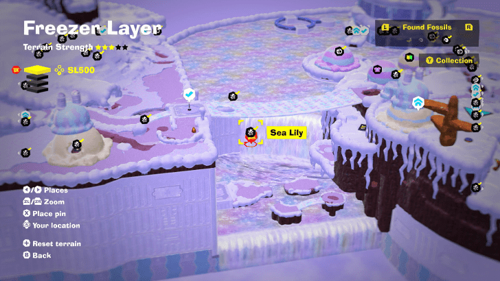 Sea Lily 55 Fossil Map Location