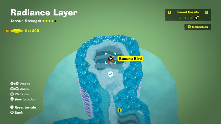 Banana Bird 1 Fossil Map Location