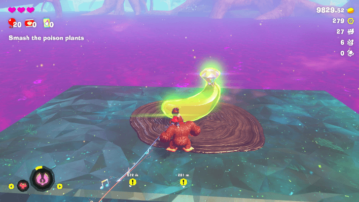 Bouncing to the Top Banandium Gem Overworld Location