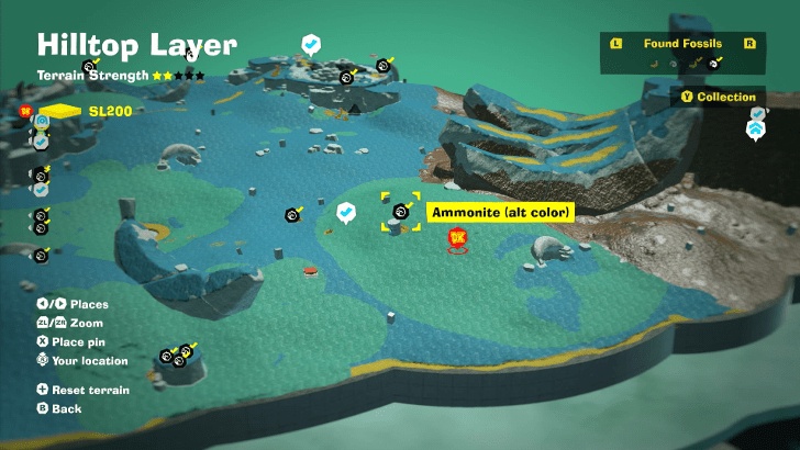 Ammonite (alt color) 20 Fossil Map Location