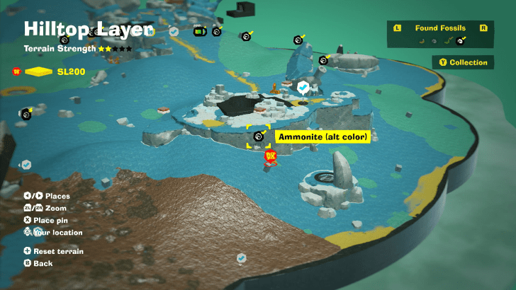 Ammonite (alt color) 17 Fossil Map Location