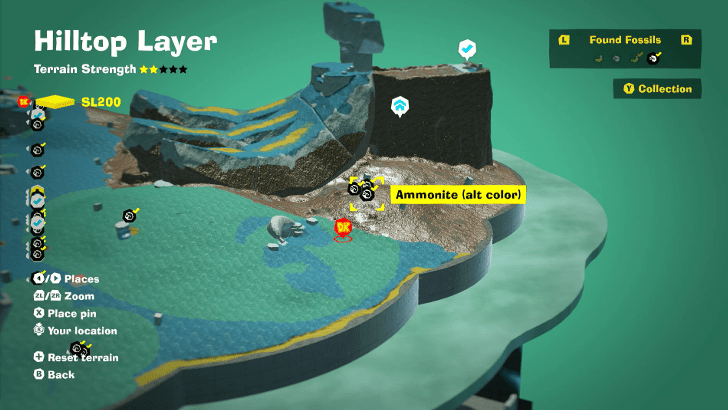 Ammonite (alt color) 21 Fossil Map Location