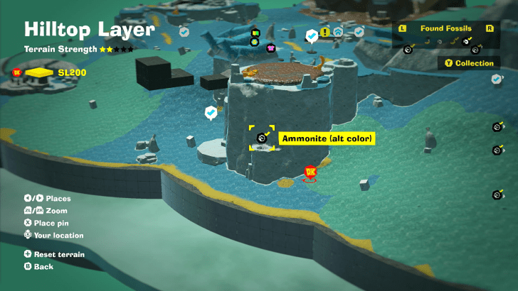 Ammonite (alt color) 8 Fossil Map Location