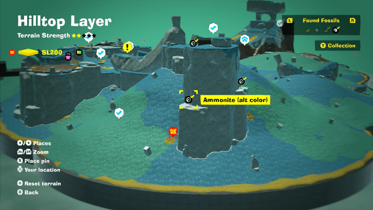 Ammonite (alt color) 5 Fossil Map Location