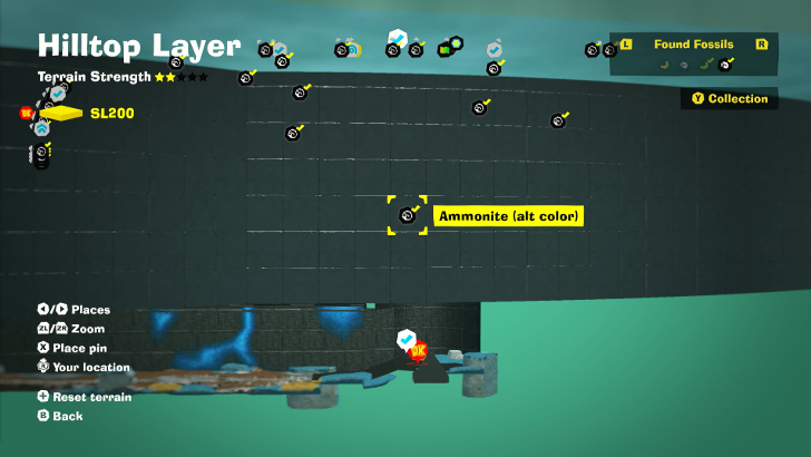 Ammonite (alt color) 30 Fossil Map Location