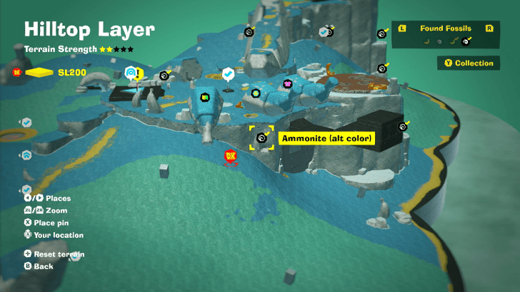 Ammonite (alt color) 9 Fossil Map Location