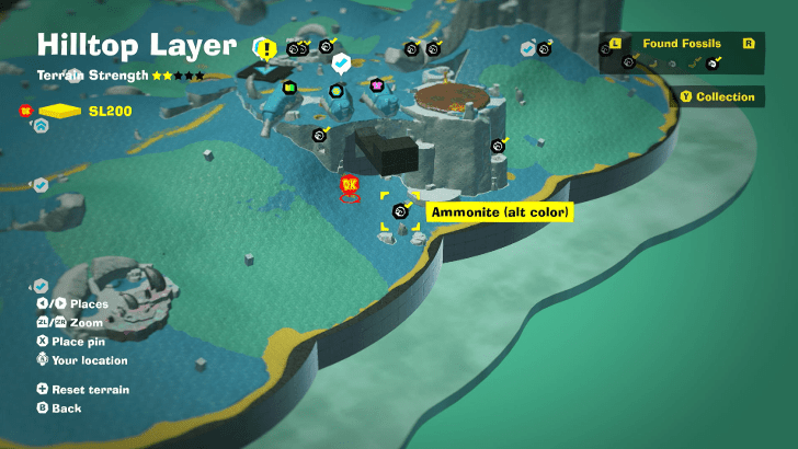 Ammonite (alt color) 14 Fossil Map Location