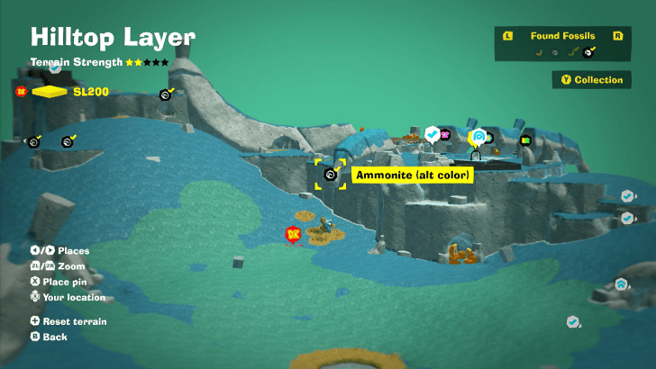 Ammonite (alt color) 6 Fossil Map Location