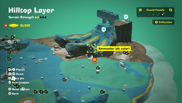 Ammonite (alt color) 24 Fossil Map Location