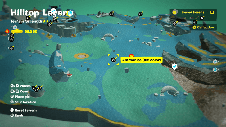 Ammonite (alt color) 19 Fossil Map Location