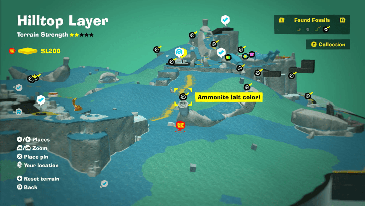 Ammonite (alt color) 16 Fossil Map Location