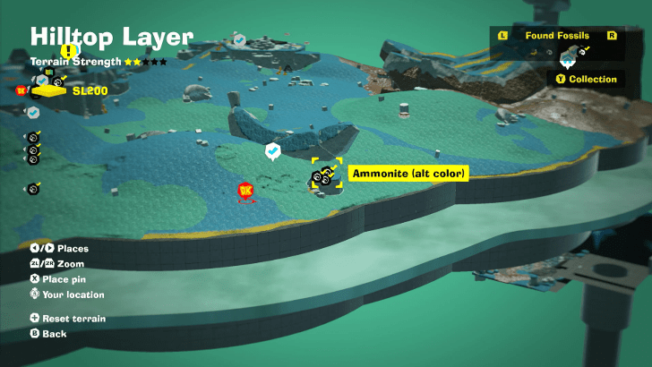 Ammonite (alt color) 10 Fossil Map Location