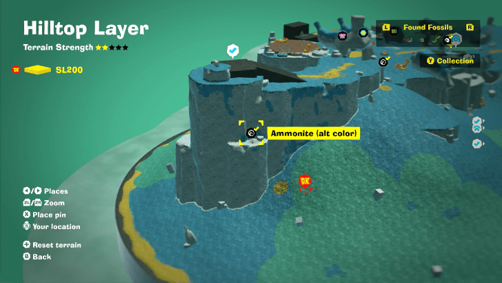 Ammonite (alt color) 4 Fossil Map Location