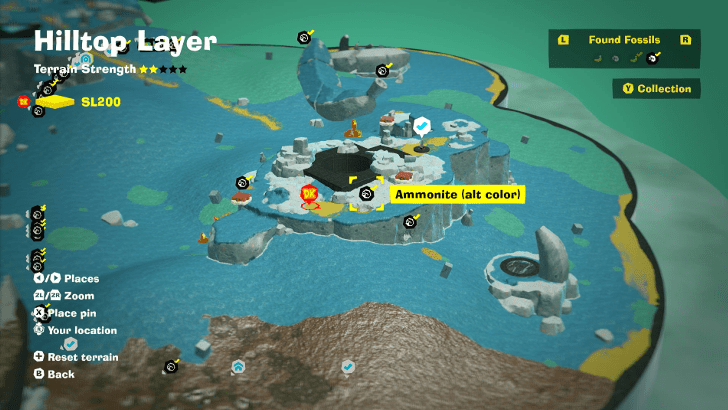 Ammonite (alt color) 29 Fossil Map Location