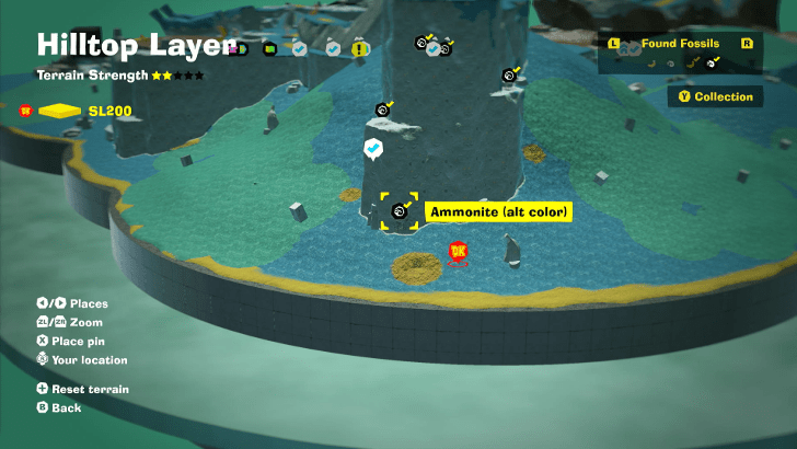 Ammonite (alt color) 7 Fossil Map Location