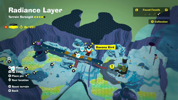 Banana Bird 15 Fossil Map Location