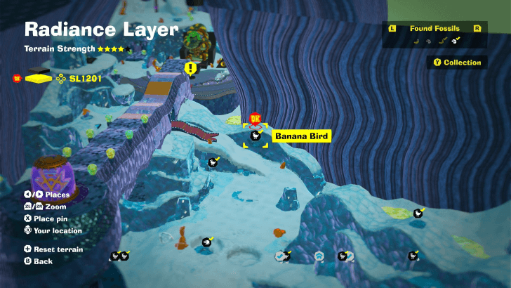 Banana Bird 13 Fossil Map Location