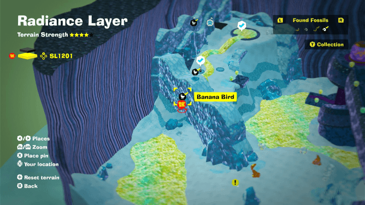 Banana Bird 8 Fossil Map Location