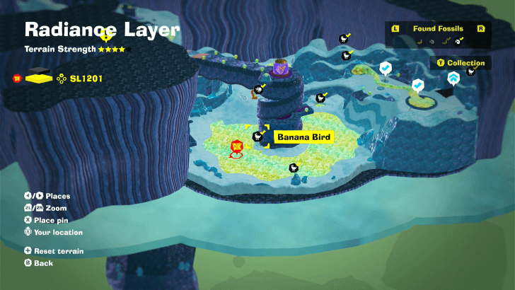 Banana Bird 11 Fossil Map Location