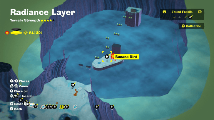 Banana Bird 24 Fossil Map Location