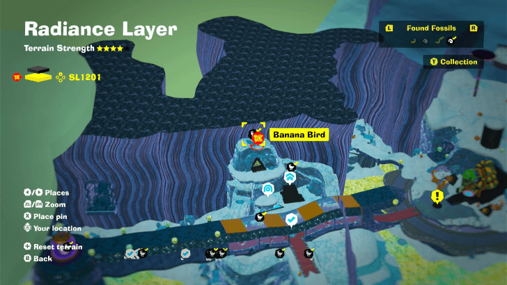 Banana Bird 16 Fossil Map Location