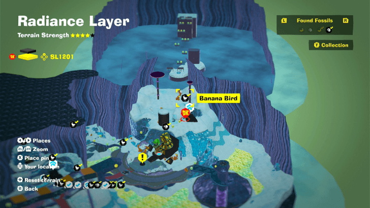 Banana Bird 21 Fossil Map Location