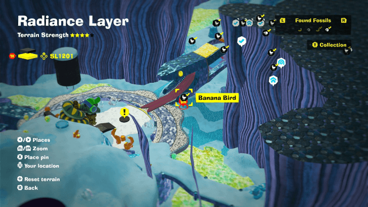 Banana Bird 18 Fossil Map Location