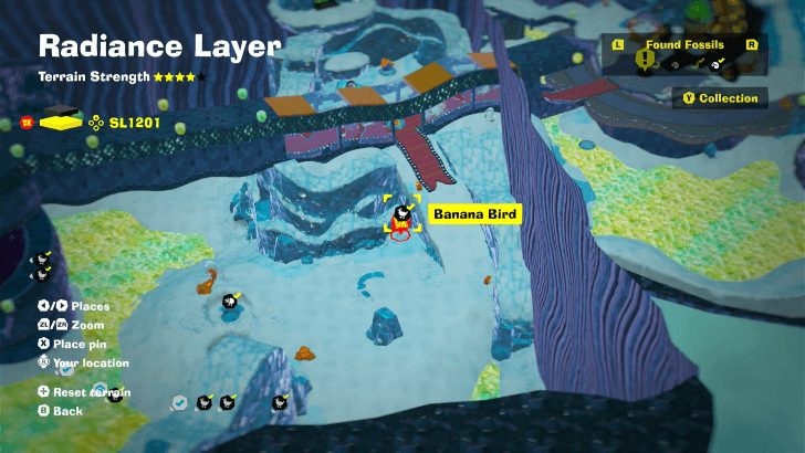 Banana Bird 12 Fossil Map Location