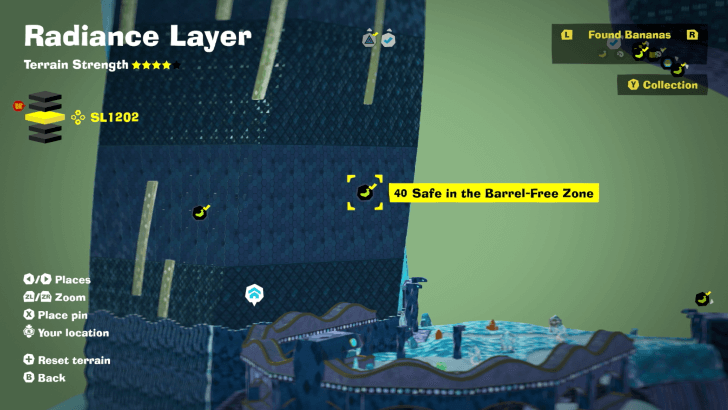 Safe in the Barrel-Free Zone Banandium Gem Map Location