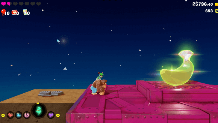 Climbing to a High Score Banandium Gem Overworld Location