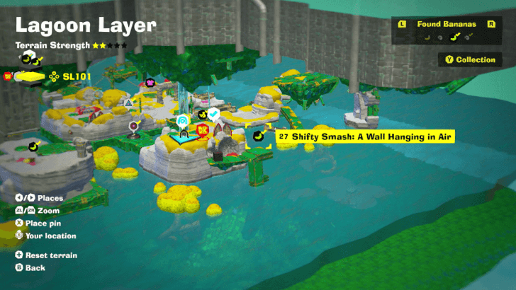Shifty Smash A Wall Hanging in Air Banandium Gem Map Location