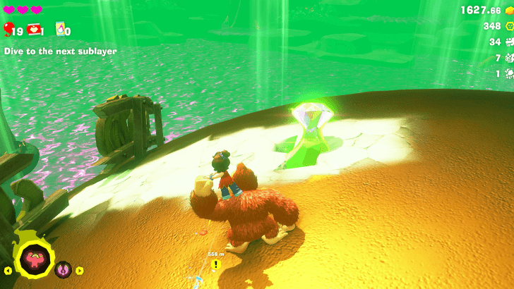 Atop the Eggshell Hotel Banandium Gem Overworld Location