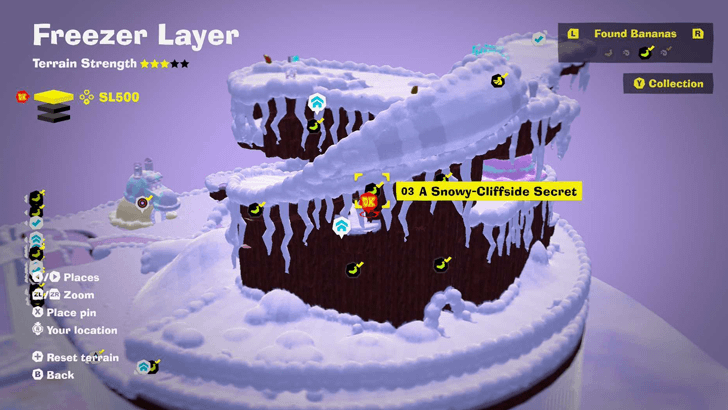 A Snowy-Cliffside Secret Banandium Gem Map Location