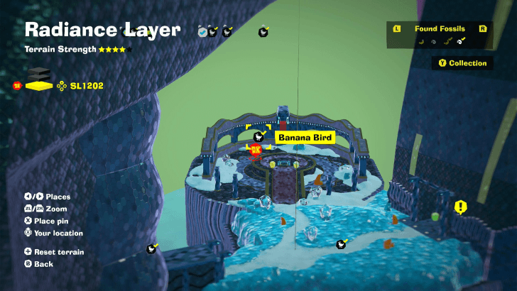 Banana Bird 32 Fossil Map Location