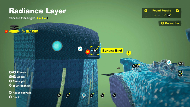 Banana Bird 35 Fossil Map Location