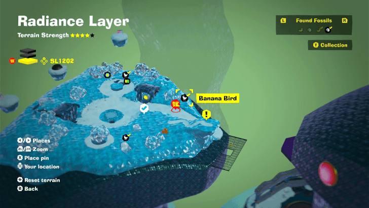 Banana Bird 28 Fossil Map Location