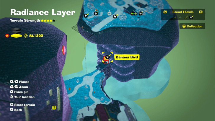 Banana Bird 30 Fossil Map Location